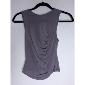 Free People Intimately Gray Mesh Asymmetrical Tank XS Boho